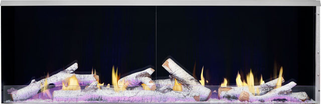 Napoleon Galaxy 62 outdoor gas fireplace with reflective panels detail