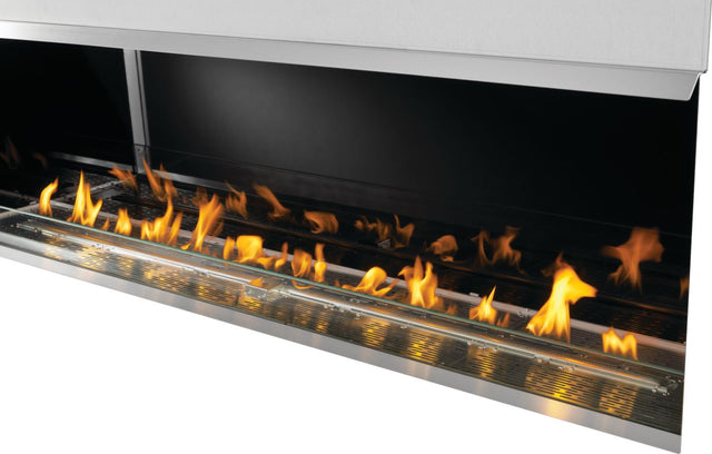 Napoleon Galaxy 74 outdoor gas fireplace glass detail
