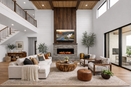Modern Flames Orion V2 Multi 60 inch in a grand living room