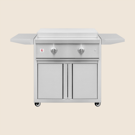 Summerset Pro Series 30-Inch Gas Griddle with Cart - hood closed
