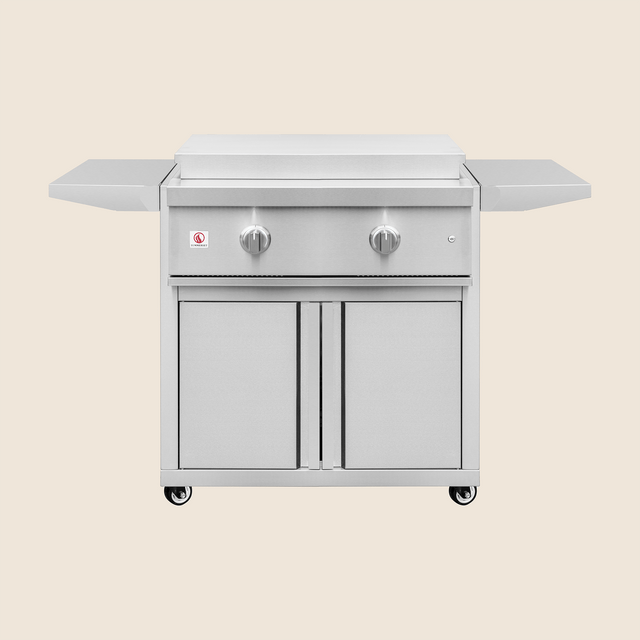 Summerset Pro Series 30-Inch Gas Griddle with Cart - hood closed