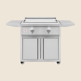 Summerset Pro Series 30-Inch Gas Griddle with Cart - hood open