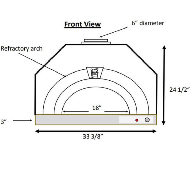 HPC Fire Di Napoli Series Dual Fuel Built In Outdoor Pizza Oven - FDP-DINAPOL