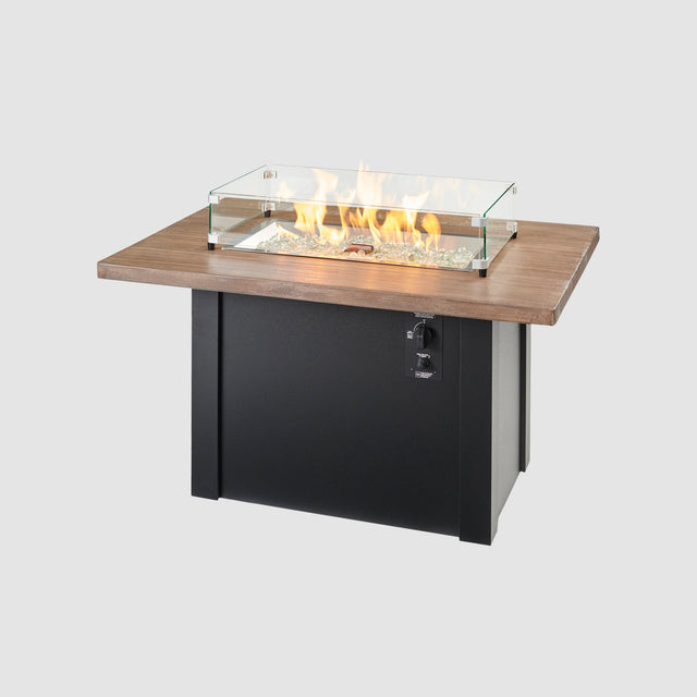 The Outdoor GreatRoom Havenwood Rectangular Gas Fire Pit Table 44"