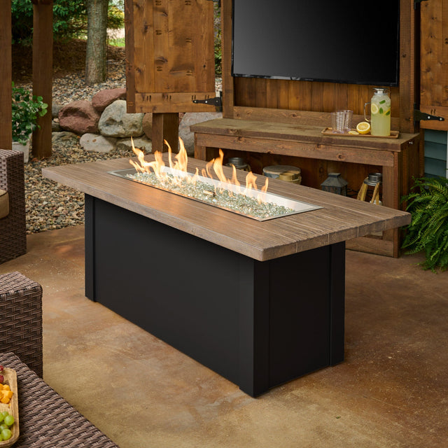 The Outdoor GreatRoom Havenwood Linear Gas Fire Pit Table 62"