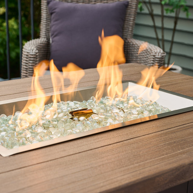 The Outdoor GreatRoom Havenwood Rectangular Gas Fire Pit Table 44"