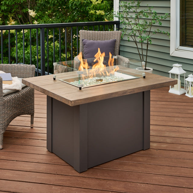 The Outdoor GreatRoom Havenwood Rectangular Gas Fire Pit Table 44"