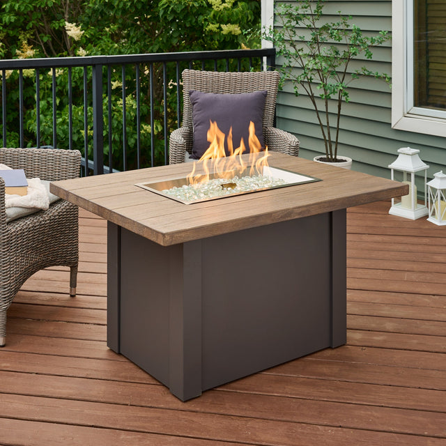 The Outdoor GreatRoom Havenwood Rectangular Gas Fire Pit Table 44"