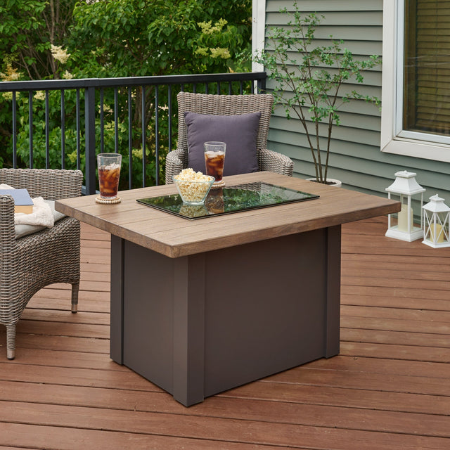 The Outdoor GreatRoom Havenwood Rectangular Gas Fire Pit Table 44"