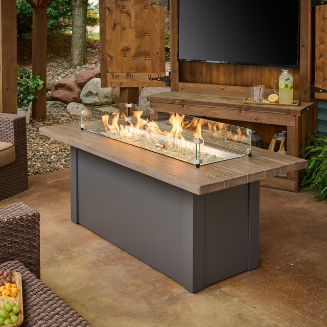 The Outdoor GreatRoom Havenwood Linear Gas Fire Pit Table 62"