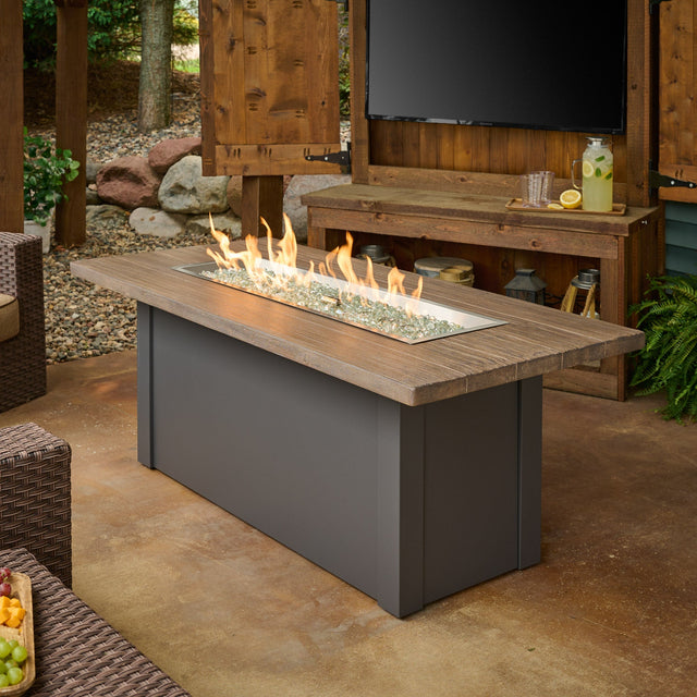 The Outdoor GreatRoom Havenwood Linear Gas Fire Pit Table 62"