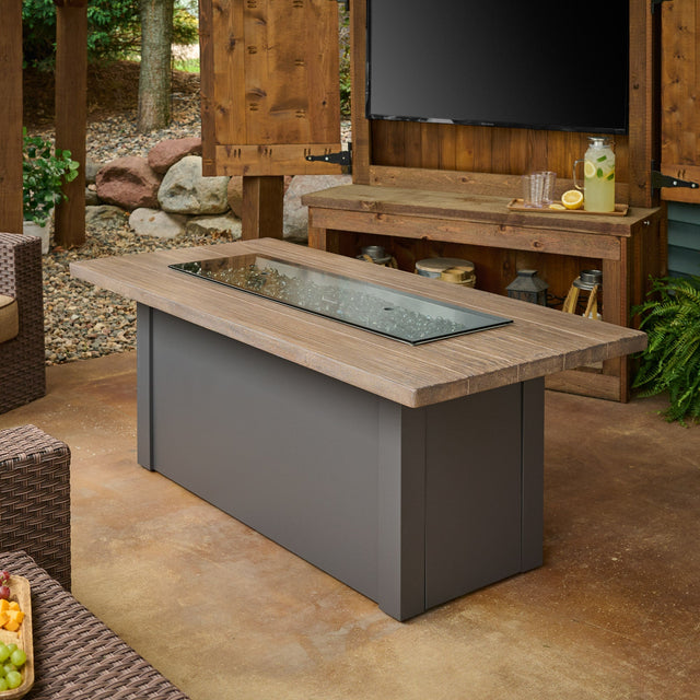 The Outdoor GreatRoom Havenwood Linear Gas Fire Pit Table 62"