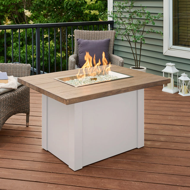 The Outdoor GreatRoom Havenwood Rectangular Gas Fire Pit Table 44"
