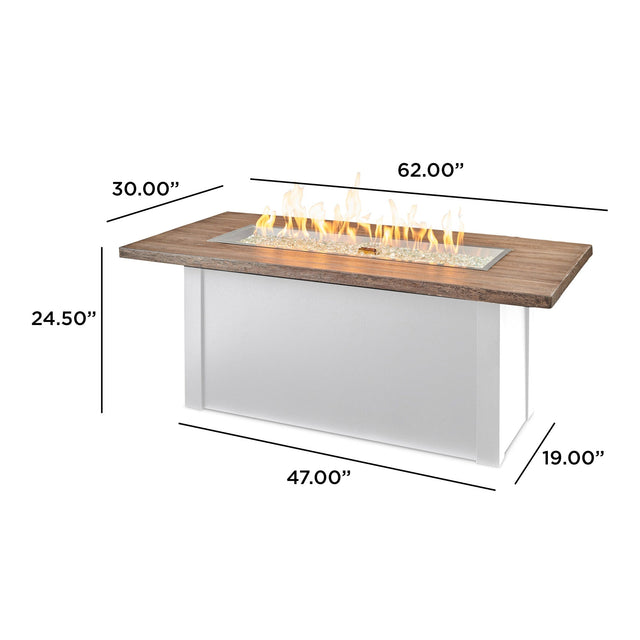 The Outdoor GreatRoom Havenwood Linear Gas Fire Pit Table 62"