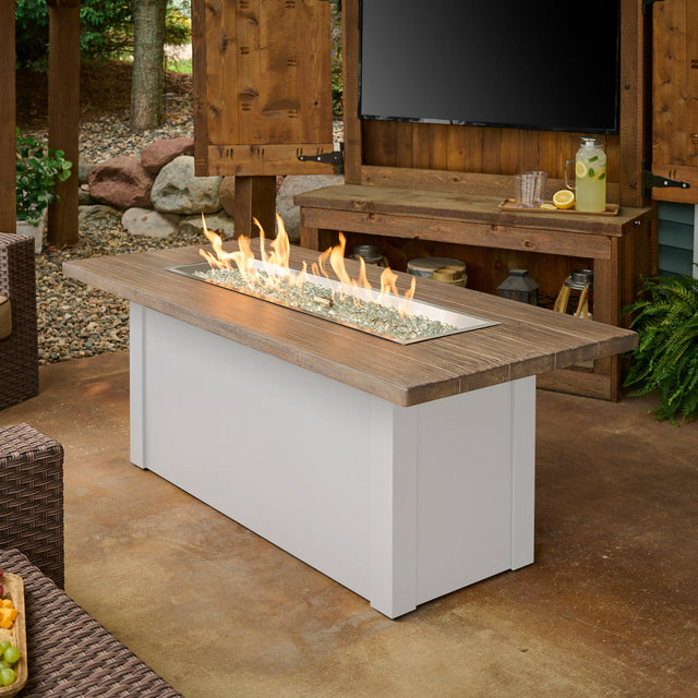 The Outdoor GreatRoom Havenwood Linear Gas Fire Pit Table 62"