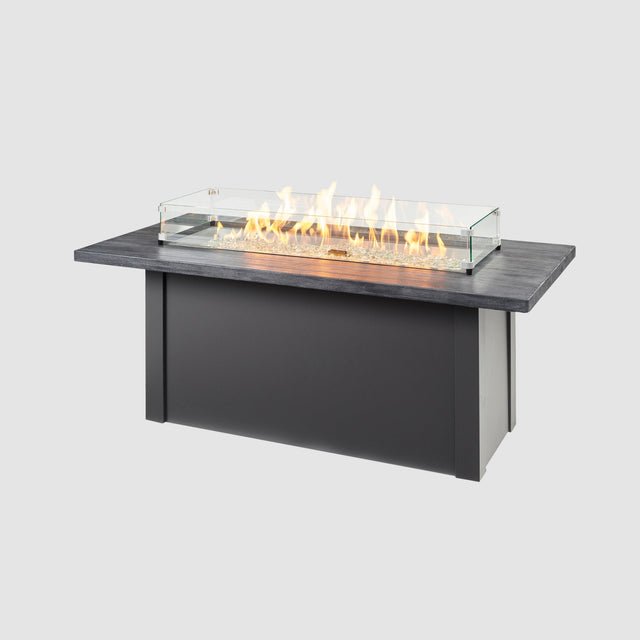 The Outdoor GreatRoom Havenwood Linear Gas Fire Pit Table 62"