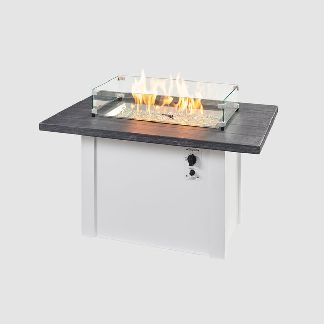 The Outdoor GreatRoom Havenwood Rectangular Gas Fire Pit Table 44"