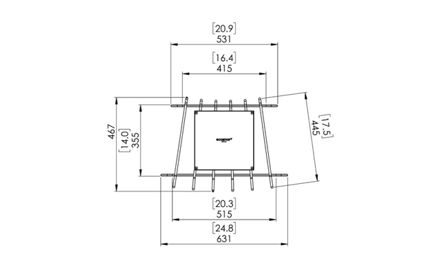 EcoSmart Heritage Grate 25 Ethanol Fireplace