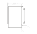 Summerset IM-15N Outdoor Nugget Ice Maker - side dimensions diagram