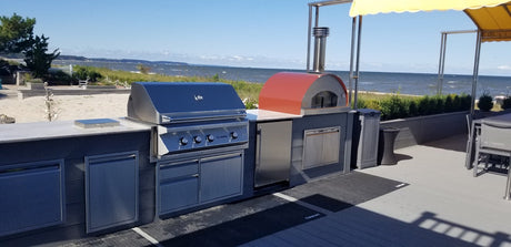Outdoor kitchen installation example by NYC Fireplaces & Outdoor Kitchens