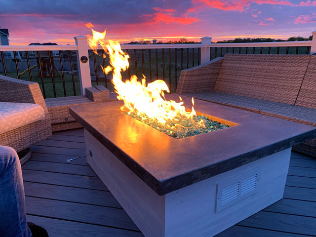 Warming Trends Crossfire FRT Rectangular with Tree-Style Ready To Finish Gas Fire Pit Kit, 60x36x18-Inch