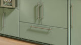 Lynx x John Michael Studio cabinet detail - Desert Sage powder-coat finish