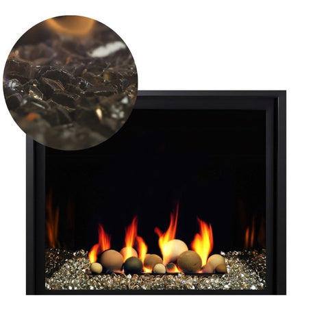 Media Options for Kingsman ZCV39 Direct Vent Gas Fireplace