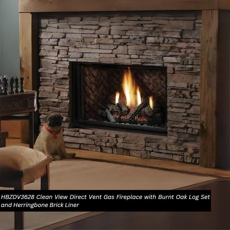 Kingsman HBZDV4224 42" Zero Clearance Clean View Direct Vent Gas Fireplace