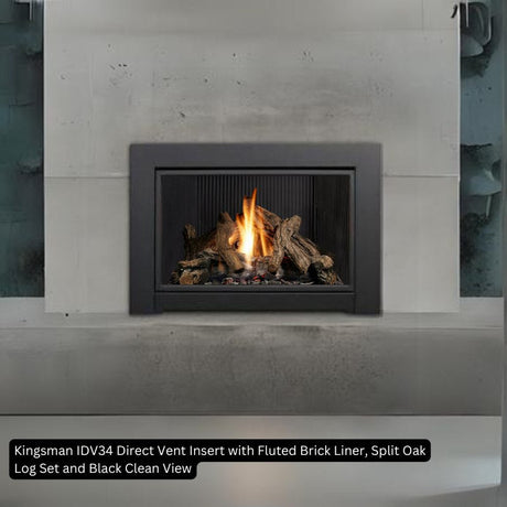 Fluted Brick Liner for Kingsman IDV34 Direct Vent Insert