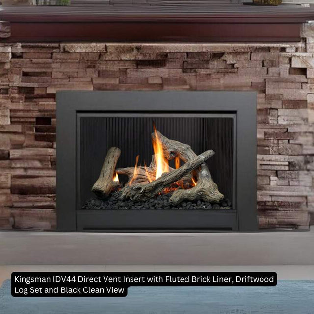 Fluted Brick Liner for Kingsman IDV44 Direct Vent Insert