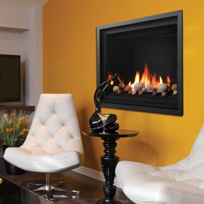 Kingsman ZCV39 39" Zero Clearance Clean View Direct Vent Gas Fireplace | Ceramic Glass