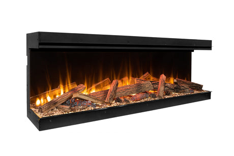Amantii Fire & Ice LumaForest 63-Inch 3-Sided Built-In Electric Fireplace LF63