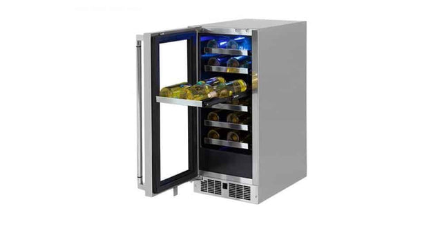 Lynx LN15WINE 15-Inch Outdoor Wine Cellar with Field-Reversible Glass Door