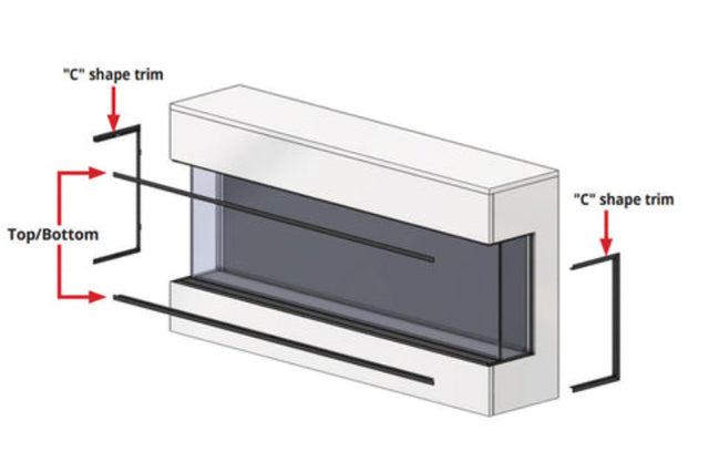 Trim Kit For Modern Flames Lansccape Pro Multi Electric Fireplaces