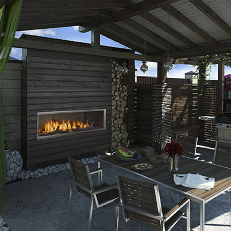 Majestic Lanai 48 Inch Outdoor Linear Gas Fireplace - ODLANAIG-48