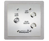 Majestic Lanai Outdoor Gas Fireplace Weatherproof Wall Control