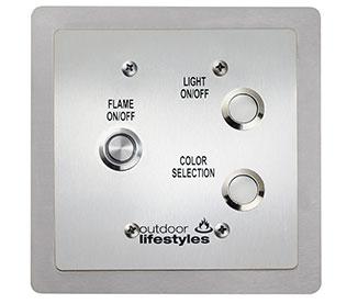 Majestic Lanai Outdoor Gas Fireplace Weatherproof Wall Control