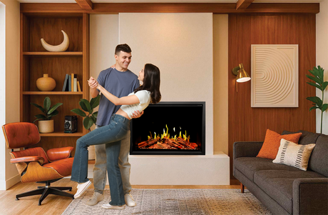 Modern Flames Orion V2 Traditional with premium audio in a living room
