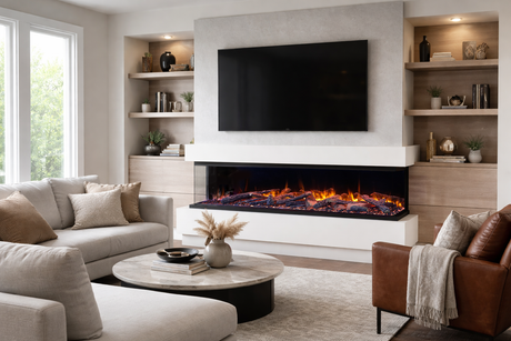 Amantii Fire & Ice LumaForest 63-Inch 3-Sided Built-In Electric Fireplace LF63