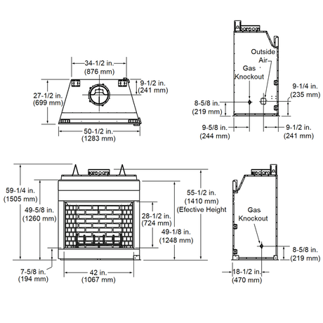 Majestic Biltmore 42 Radiant Wood Burning Fireplace - SB80