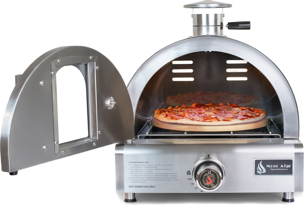 Mont Alpi Portable Countertop Propane Gas Outdoor Pizza Oven - MAPZ-SS