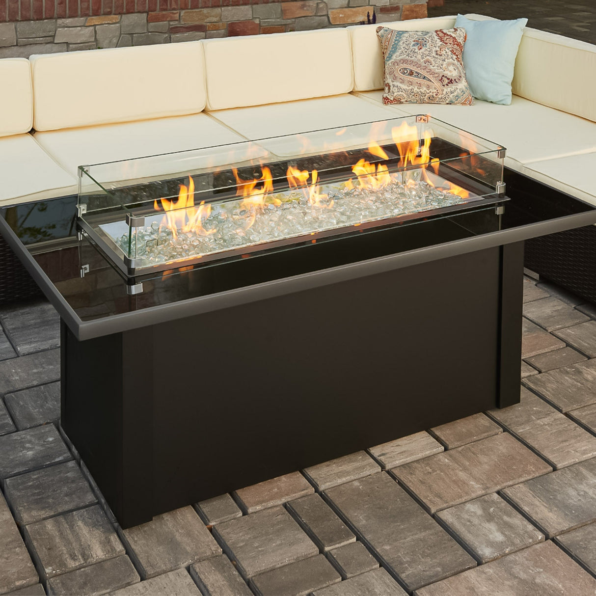 Monte Carlo Linear Gas Fire Pit Table