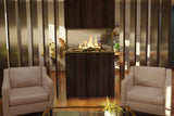 Modern Flames Nova Clear 48 inch installed as a room divider