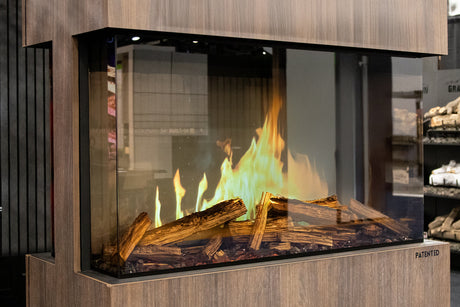 Modern Flames Nova Clear 48 inch side view showing transparency