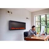 Napoleon Astound SlimMount 50 NEFL50AS office installation with clear glass embers