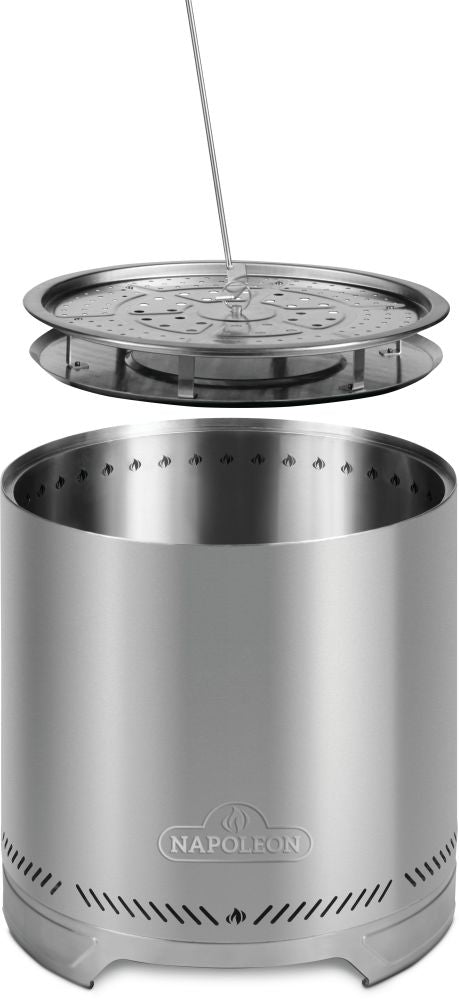 Napoleon Timberwolf smokeless fire pit removable ash pan