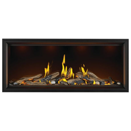 Napoleon Tall Vector with Luminous Logs 62" Direct Vent Linear Gas Fireplace | TLV62LN