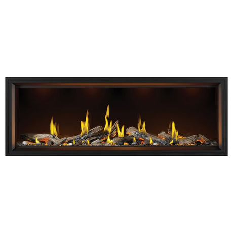 Napoleon Tall Vector with Luminous Logs 74" Direct Vent Linear Gas Fireplace | TLV74LN