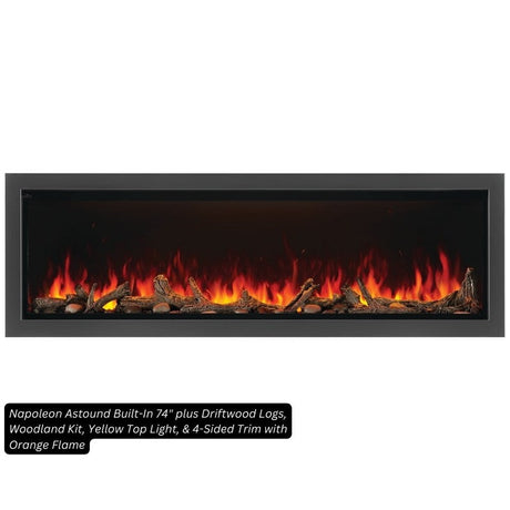 Napoleon Astound 74" Built-In Linear Electric Fireplace