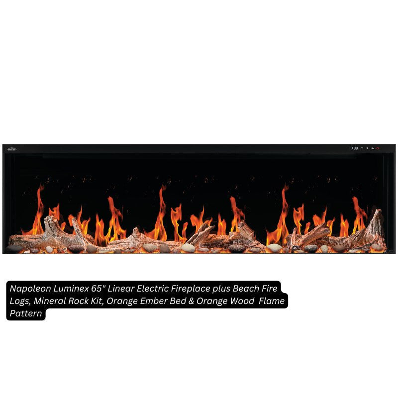 Napoleon Luminex 65" Linear Electric Fireplace | NEFL65LCD-3SV